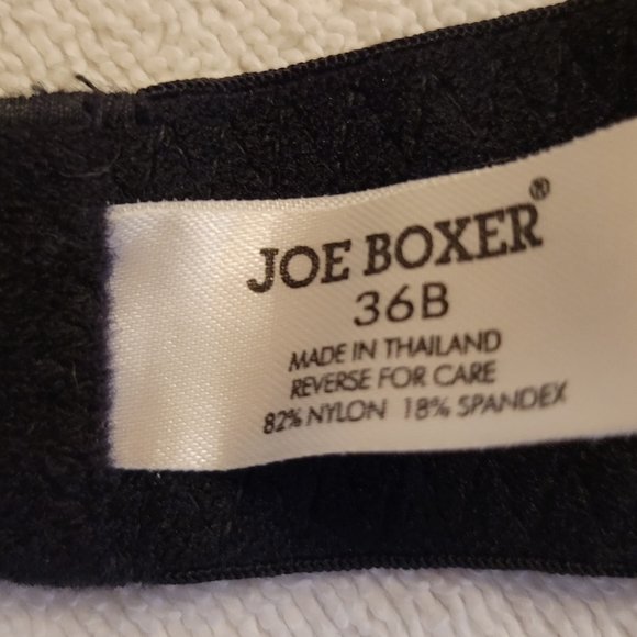 Joe Boxer Blue and Black Snake Print Sheer Bra, 36B - Picture 3 of 4